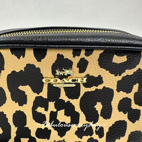 Coach Mini Jamie Camera Bag Crossbody With Leopard Print In Leather CBL95 NWT - Picture 3 of 7
